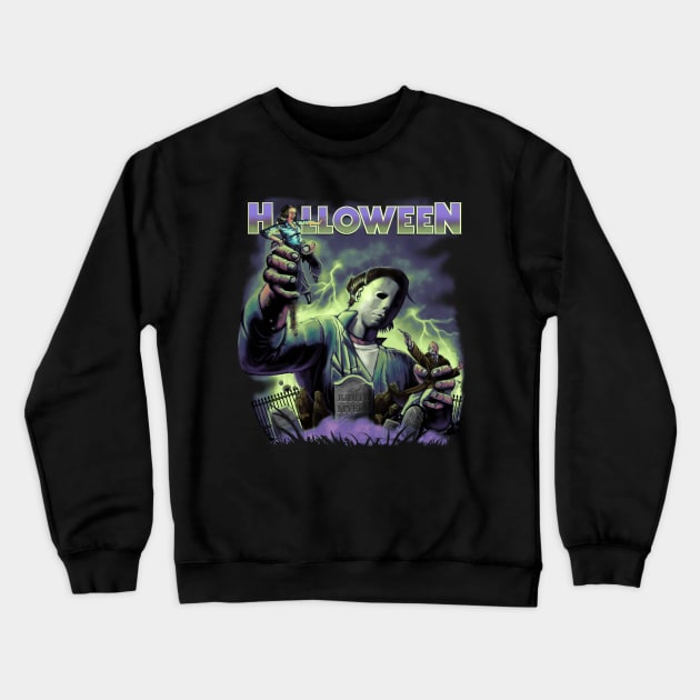 Halloween Graveyard revised Crewneck Sweatshirt by MAW Design